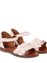 Pèpè Kids' Leather Sandals In Pink