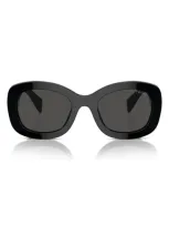 Prada 55mm Oval Sunglasses In Black