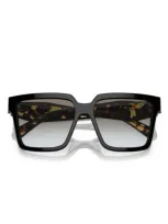 Prada 57mm Square Sunglasses In Black/gray Gradient