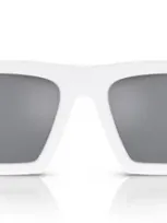 Prada 58mm Square Sunglasses In White