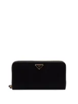 Prada Large Re-nylon Wallet In Black  