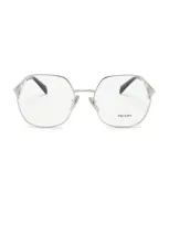 Prada Round Optical Eyeglasses In Metallic