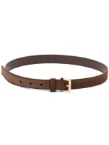 Prada Saffiano Leather Belt In Brown