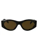 Prada 0pr 20zs Sunglasses In 19d01t Black Yellow Marble