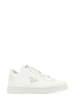 Prada White Leather Sneakers