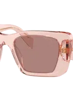 Prada Marble Acetate Butterfly Sunglasses In Translucent Peach Taupe