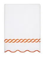 Pratesi Cotton Treccia Bath Sheet In Orange