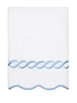 Pratesi Cotton Treccia Hand Towel In Blue