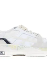 Premiata Drake Lace-up Leather Sneakers In White