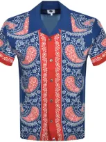 Pretty Green Short Sleeve Laguna Shirt Navy