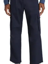 Ps By Paul Smith Straight Leg Cargo Trousers In Blue