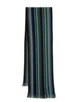 Ps By Paul Smith Ps Paul Smith Mens Scarf Ps Multicolor Stripes Accessories In Black