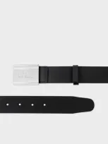 Ps By Paul Smith Plaque Leather Belt Black