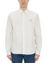 Ps By Paul Smith Ps Paul Smith Zebra Embroidered Long In White