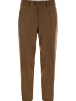 Pt Torino The Rebel - Wool And Cashmere Trousers In Brown