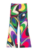 Pucci Junior Kids' Patterned Leggings In Multi