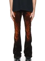 Purple Brand Super Stack Flare Velvet Pants In Brown