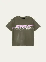 Purple Men's Textured Inside-out T-shirt In Green