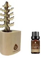 Pursonic 3d Tree Reed Diffuser With 100% Pure Lavender Essential Oil In Gold