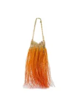 Rabanne Iconic 1969 Fringed Shoulder Bag In Orange