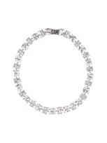 Rabanne Crystal Collier Necklace In Silver