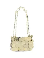 Rabanne Sparkle Nano Shoulder Bag In Golden