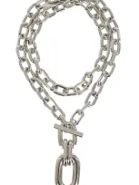 Rabanne Xl Link Pendant In Silver