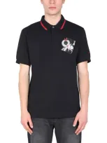 Raf Simons Regular Fit Polo In Black