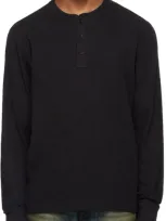 Rag & Bone Classic Henley In Jet Black