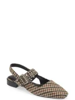 Rag & Bone Astra Slingback Flat In Tan Multi