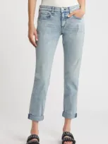 Rag & Bone Dre Womens Stretch Denim Boyfriend Jeans In Multi