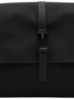 Rains Foldover-top Laptop Bag In Black