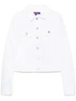 Ralph Lauren Cropped Denim Jacket In White