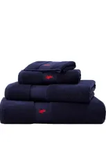 Ralph Lauren Polo Player Hand Towel In Navy