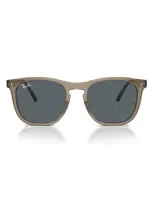 Ray Ban 53mm Polarized Square Sunglasses In Transparent