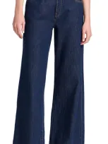 Re/done Mid Rise Palazzo Jeans Fortuna In Blue