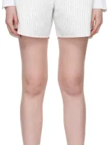 Recto Off-white Nep Stripe Shorts In Off White