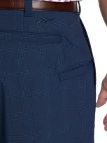 Reebok Performance Plaid Golf Shorts In Uniform Blue