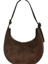 Reformation Medium Rosetta Shoulder Bag In Boss Suede