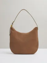 Reiss Taupe Marianna Leather And Suede Shoulder Bag