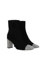 René Caovilla Boots In Black+light Chrome