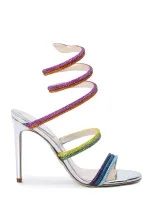 René Caovilla Rainbow 105 Sandals In Multicolor