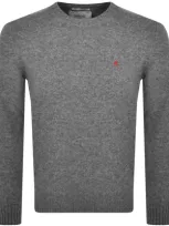 Replay Crew Neck Knit Jumper Grey