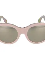 Retrosuperfuture Mano Ferragosto Round Frame Sunglasses In Pink