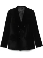 Reveres 1949 Velvet Blazer In Black