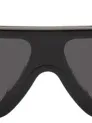 Rick Owens Black Porterville Gethshades Sunglasses In 0909 Black/black