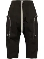 Rick Owens Cropped Drop-crotch Trousers In Grey