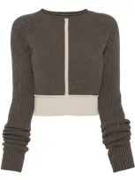 Rick Owens Cropped Jumper In Grey