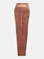 Rick Owens Denim Maxi Skirt In Brown