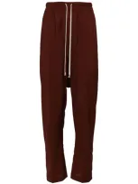 Rick Owens Drop-crotch Wool Trousers In Brown